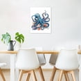 thumbnail image 3 of Deep Ocean Sea Canvas Print Wall Art Octopus Under The Sea Amphibians Beach Illstrations Modern Wall Art Nautical Seaweed on White Wall Art for Living Room Bedroom Ready to Hang,16 X 24 inches, 3 of 5