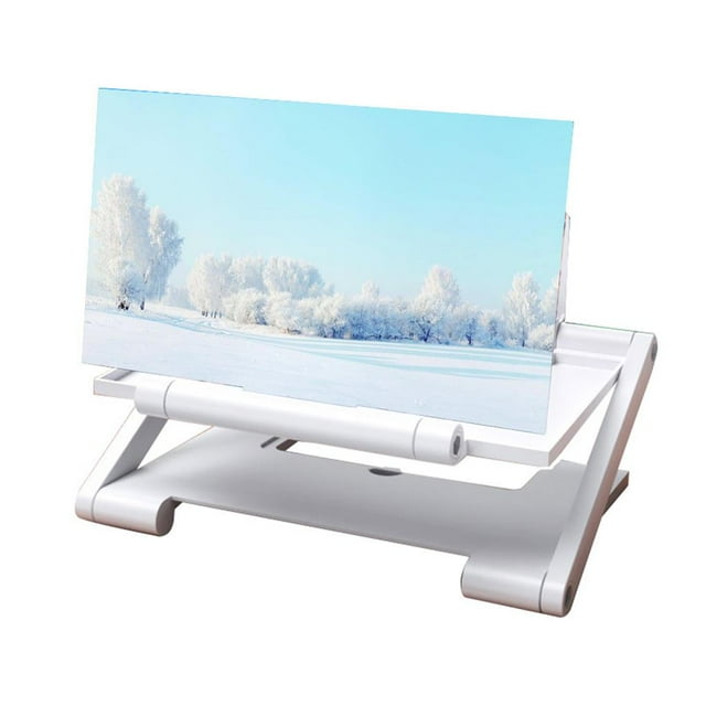 pitrice 12 inch Foldable Screen Magnifier 3D HD Mobile Phone Magnifier Screen Enlarger for Movies Videos White