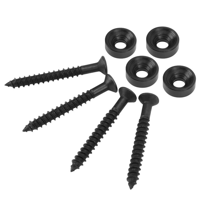 LYUMO 4 Sets Guitar Neck Joint Bushing Set Metal Ferrule Bolt With Screw Accessory For Electric Bass,Guitar Neck Bushing Accessory,Bass Neck Joint Bolt