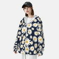 thumbnail image 4 of Picia Daisy Floral Women's Men's UPF 50+ Sun Protection Hoodie Shirt Long Sleeve SPF Fishing Outdoor UV Hiking Lightweight Shirts-Small, 4 of 9