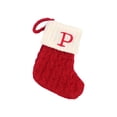 thumbnail image 1 of TIELUTT Bas de Noël avec Initiales Grandes Lettres Brodées Tricotées Rouges 12 Jours de Cartes de Chansons de Noël Flocons de Neige Acryliques Grandes Sucettes Décorations de Noël Ruban Lustre Flocons de Neige Perles, 1 of 7