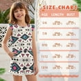 thumbnail image 6 of ZIATUBLES Aztec Feather Print Girls Summer Romper Ruffle Cap Sleeves One-Piece Short Jumpsuit Soft Comfort Kids Casual Playsuit with Pockets for 5-6 Y, 6 of 6