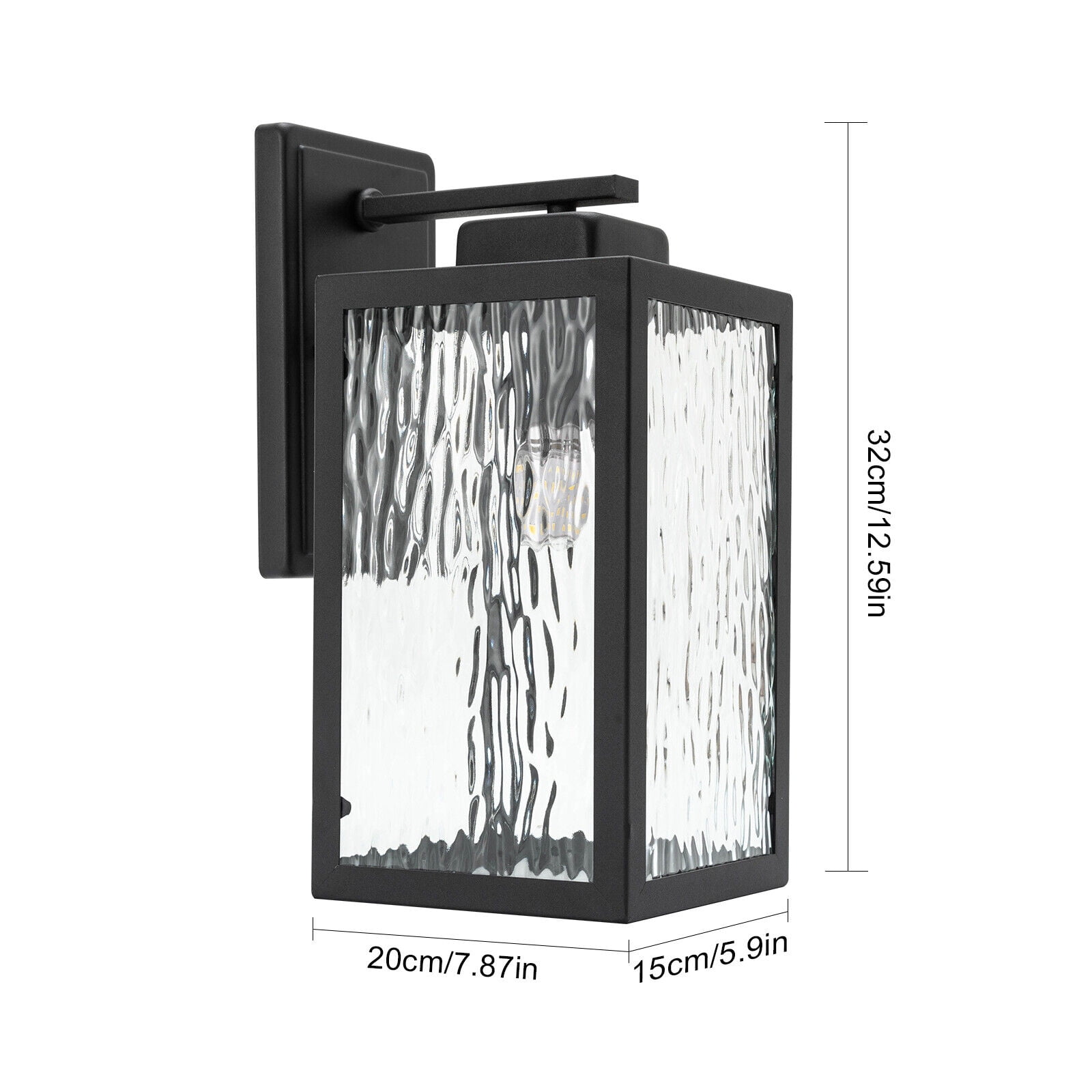 Waterproof Porch Light Outside Wall Lights for House, Black Wall Sconce Lanterns