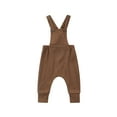 thumbnail image 1 of Honganda Infant Girls Plain Long Romper, Front Buttons Suspenders Bodysuit, 1 of 8
