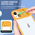thumbnail image 2 of For Apple iPhone 14 Plus 6.7 inch Transparent Crystal Build-in Screen Slide Lens Shockproof Protective Hybrid Case Cover Yellow, 2 of 5