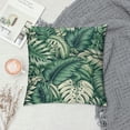 thumbnail image 2 of COMIO Green Plant Leaf Decorative Throw Pillow Covers for Couch Bed Sofa Living Room Tropical Plants Leaves Square Cushion Cases Art Home Decor White, 2 of 5