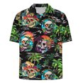thumbnail image 3 of Hauts Légers pour Hommes, T-Shirt Athlétique à Manches Courtes, Col Rayé, Mignon, Été, Décontracté, 3 of 3