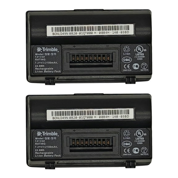 2-Pack 121320 Li-ion Battery Pack 3150mAh for Trimble TSC7 & Spectra Range 7 Data Controller