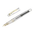 thumbnail image 1 of Uxcell Fountain Pen Medium Nib, Fountain Pen Barrel Handcrafted Pen for Professional Office Journaling Gifts, Transparent White, 1 of 6