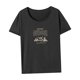 thumbnail image 4 of Camiseta de mujer Strade Fareast Limited Trajes de verano Camiseta de cuello redondo Gris, 4 of 7