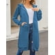 thumbnail image 3 of Chaqueta con capucha ELESOL para mujer, casual, forro polar con cremallera, azul, talla M, 3 of 6
