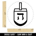 thumbnail image 2 of Dreidel Dreidl Jewish Hanukkah Hay Half Self-Inking Rubber Stamp Ink Stamper - Orange Ink - Mini 1/2 Inch, 2 of 7