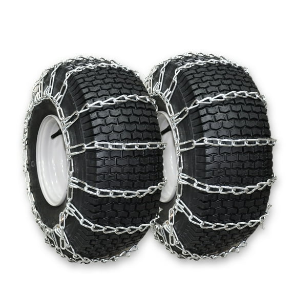 OakTen Set of 2 Tire Chains 20x8x8 & 20x8x10 for Lawn Garden Tractors, 2-Link