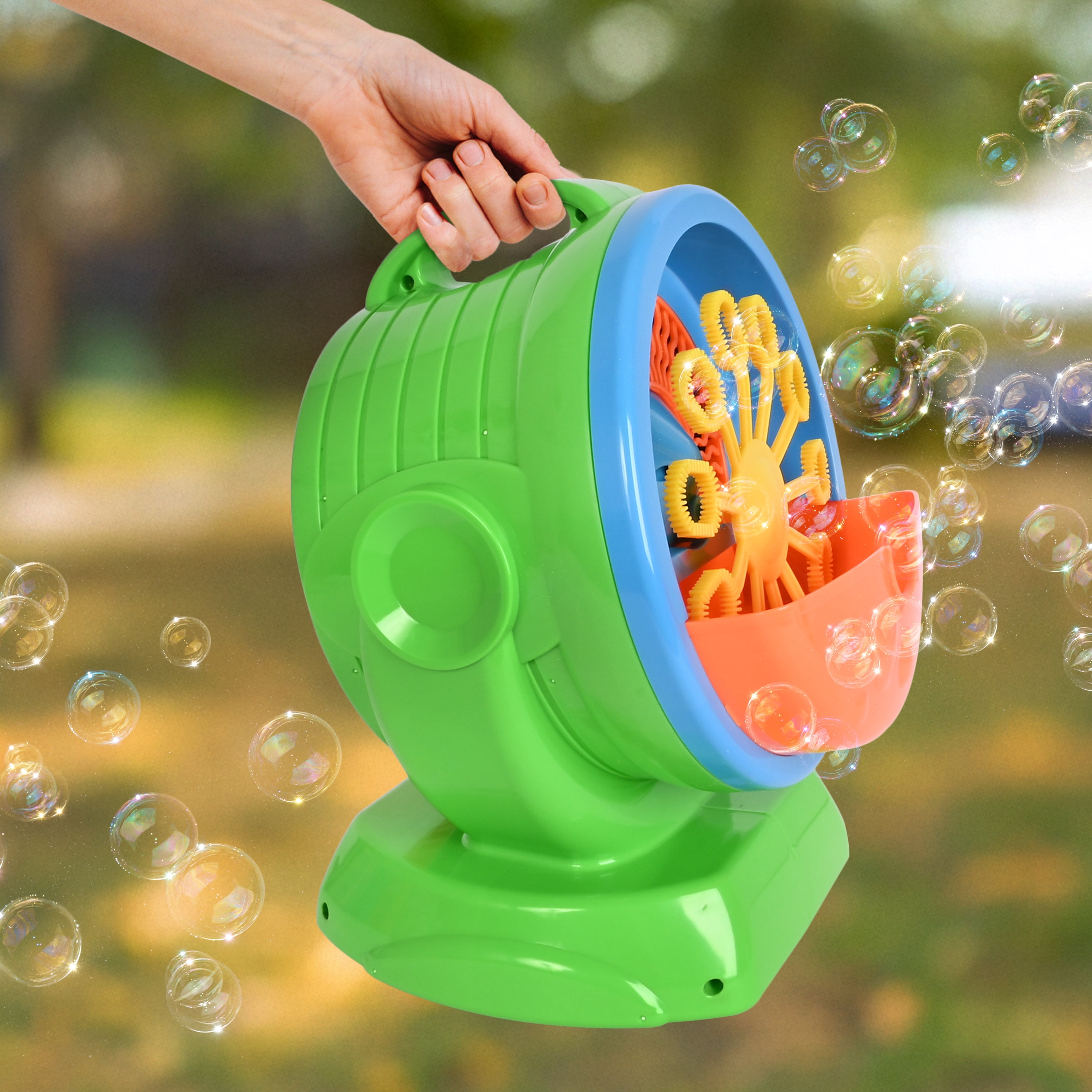 Play Day Mega Bubble Blower with 12 fl oz solution for Children Ages 3 and Up