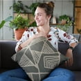 thumbnail image 3 of Plutus Brands Gray Plutus Sketch Abstract Luxury Throw Pillow 20 in x 20in, Double Sided 20" x 20", 3 of 3