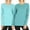 2PK: Ash Mint/Dusty Teal, variant on Zenana Women & Plus Basic Round Crew Neck Long Sleeve Stretch Cotton Spandex T-Shirts