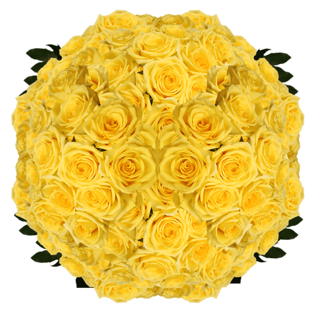 GlobalRose Best Yellow Roses - 150 Gold Strike Roses