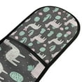 thumbnail image 4 of Yayeee Double Oven Mitt Kitchen Heat Resistant Baking 35" x7" Quilted Glove, Cute Llamas Pattern, 4 of 6