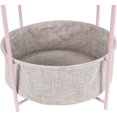 thumbnail image 6 of Basics Round End Table with Storage Bin, Easy Assembly, Bedroom Accent Table, 17.7"D x 17.7"W x 18.9"H, Dusty Pink | Side Table, with Cloth Basket, Storage, 6 of 6