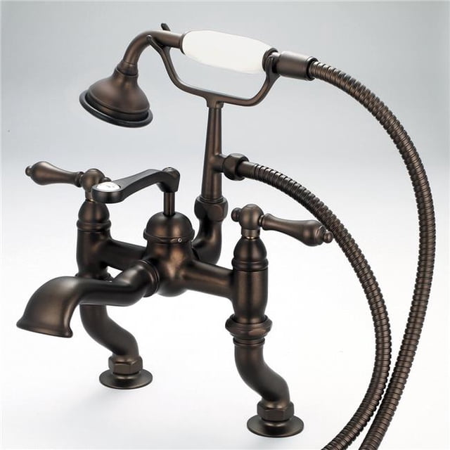 Water Creation F6-0004-03-AL Robinet de Baignoire Classique Réglable au Centre du Pont - Bronze Huilé&44; Brun