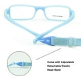thumbnail image 4 of EnzoDate Baby Eyeglasses & Strap Size 41, Rectangle Children Glasses Frame with Elastic Cord, Flexible One-piece Frame & Band Retainer, 4 of 6