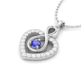 thumbnail image 4 of Infinity Heart 925 Silver Blue Sapphire Pendant Gift For Bridal Shower || Ali Baba Jewellery, 4 of 5