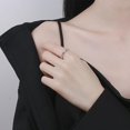 thumbnail image 2 of Silver ring trendy 925 silver ring for women pinky ring, 2 of 4