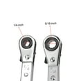thumbnail image 3 of Uxcell 1/4'' x 5/16'' Double Box End Reversible Ratcheting Wrench Carbon Steel Silver Tone 1pcs, 3 of 5
