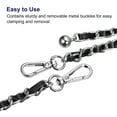 thumbnail image 4 of Purse Chain Strap, 47 Inch Leather Iron Chain Strap Adjustable Handbag Chains Cross Body Replacement Black/Silver Tone, 4 of 5