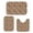 Brown and Beige Leopard Print, variant on Brown and Beige Leopard Print Bathroom Rug Set 3 Piece,Non-Slip Bath Mat Set with U-Shaped Contour and Runner Soft Absorbent Washable