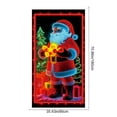thumbnail image 3 of UV Activated Night Glow Fluorescent Christmas Door Cover, Glows in Dark 2D Flat Holiday Garage Door Covers with Cartoon Santa and Elf for Christmas Party, 3 of 6