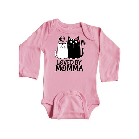 

Inktastic Loved By Momma Baby Outfit Gift Baby Boy or Baby Girl Long Sleeve Bodysuit