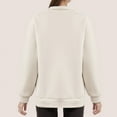 thumbnail image 5 of Half Zip Sweatshirt Women, Plain 1/4 Zip Pullover V Neck s with Pockets Autumn Winter Long Sleeve Lapel Neck Tops Solid Color Y2K Basic Sweaters Size 8-18, 5 of 6