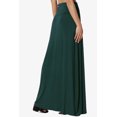 thumbnail image 4 of TheMogan Women's Casual Lounge Solid Foldable High Waist Draped Jersey Relaxed Long Maxi Skirt Hunter Green S, 4 of 7