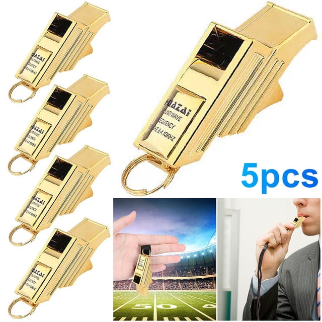 Silbatos Deportivos Extra Fuertes Con Y Nítido (oro Dorado)