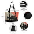 thumbnail image 2 of FORMRS Canvas Laptop Tote Bag for Women with 15.6" Computer Compartments Shoulder Handbag, Illusionary Boat, 2 of 7