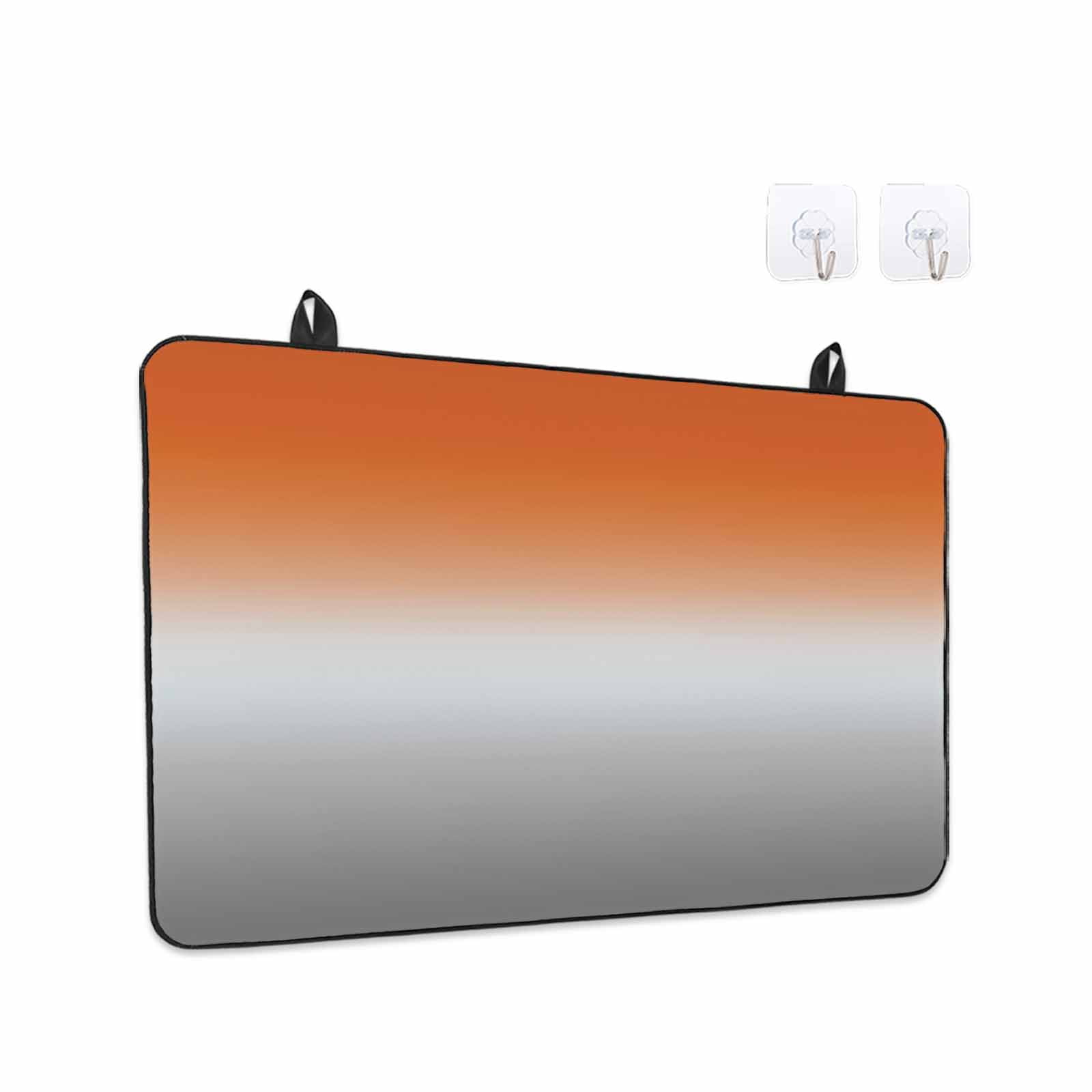 Burnt Orange Gray Ombre Stove Top Cover for Electric Stove, Heat-proof & Non Slip Glass Top Stove Cover Protector, Modern Gradient Abstract Art Kitchen Flat Cooktop Rubber Mat 24x21 Inches