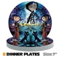 thumbnail image 6 of Coraline Birthday Party Decor Set - 5x2.3ft Backdrop Banner, Paper Plates, Cake Toppers & Fan Decorations, 6 of 6