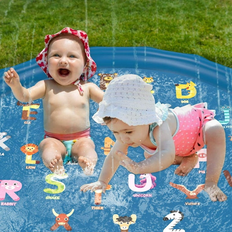 Jasonwell Splash Pad Sprinkler for Kids Toddlers Play Mat 60