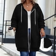 thumbnail image 4 of Maplenight Women's Plus Size Zip Up Hoodie Long Sleeve Full Zip Hooded Sweatshirts with Pockets Casual Loose Fall Jackets, 4 of 6