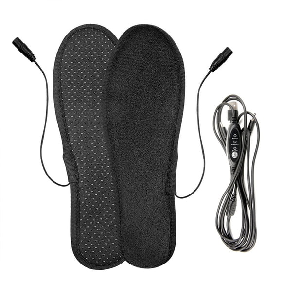 Yhmxh Utensilios de cocina Plantillas calefactoras eléctricas con control de temperatura por USB para hombres y mujeres, cortas, de terciopelo, antideslizantes. Muebles para cocina