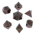 thumbnail image 2 of Dados Digitales Poliédricos D4 D6 D8 D10 D12 D20 Aleación 14mm Para TRPG Negro Verde Sunnimix Juego de dados de aleación poliédrica, 2 of 7