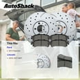 thumbnail image 2 of AutoShack Front Vented Drilled & Slotted Coated Brake Rotors Silver Matte Finish + Premium Ceramic Pads 6-PC Brake Kit Replacement for 2013 Ford Explorer TurboGuard 12.8" (325 mm), 2 of 4