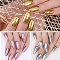 thumbnail image 3 of Polvo de uñas efecto espejo de metal holográfico aurora pigmento camaleón, gel para decoración de uñas polvo de espejo mágico sólido, 3 of 5