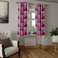 thumbnail image 2 of Ambesonne Flowers Grommet Curtain, Garden Blooming Romance Art, 50"x63", Pink Pale Grey Purple, 2 of 5