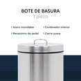 thumbnail image 3 of Bote de Basura Metalico ColorHome Acero Inox Con Pedal Cocina 12L gris, 3 of 7