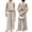 brown, variant on Gingham Two Piece Set Women Ruffle Summer Peplum Plaid Tank Tops and Wide Leg Pants Matching Lounge Sets for Daily Wear Beach