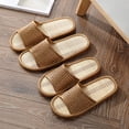 thumbnail image 2 of zttd slipper straw rattan flip flops household anti slip bath spa sandal slippers for women men women's slipper a, 2 of 9