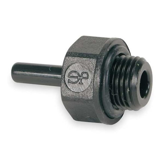 Push-Fit Adapter Fitting, 5/32 in Tube Size, Acetal, Black, 10 PK