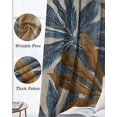 thumbnail image 3 of Navy Blue Brown Blackout Curtains for Bedroom Living Room Darkening Curtains 90 Inch Retro Tropical Palm Leaves Botanical Black Out Window Curtain Privacy Window Treatment Grommet Drapes 52"x90"x2, 3 of 9